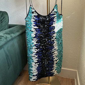 NELLE EMBELLISHED MINI DRESS - Alice and Olivia